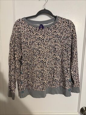 Seraphine Pink and Navy Speckled Maternity nursing Pullover